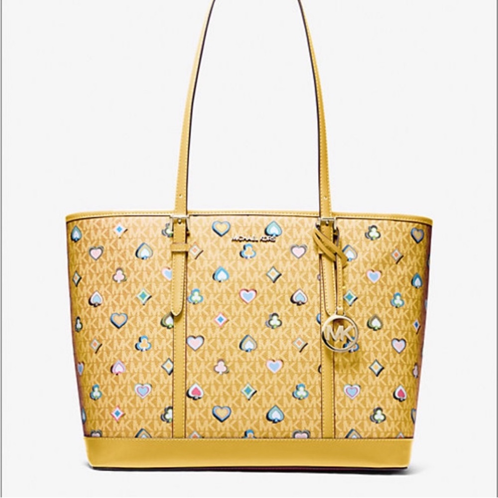 Michael Kors Yellow Heart Pattern Tote
Shoulder Bag Large - Picture 7 of 11